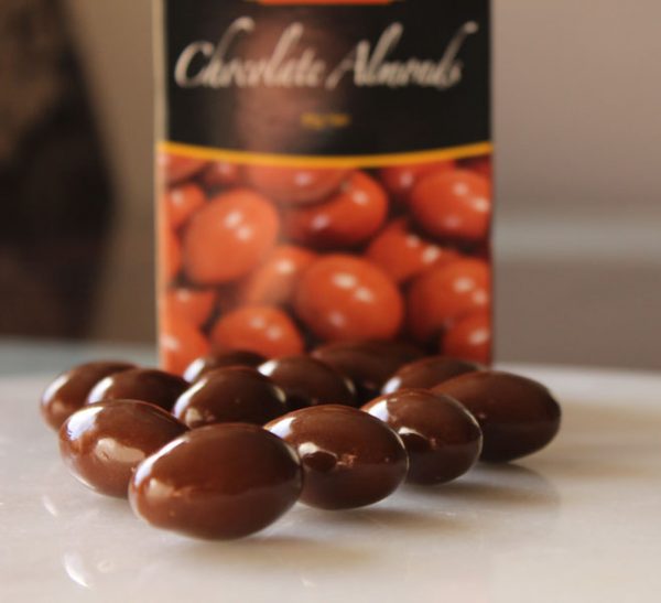 Whistler Foods chocolate covered almonds close