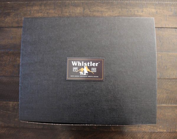 The Muster black gift box large snack food hamper top view Whistler Foods